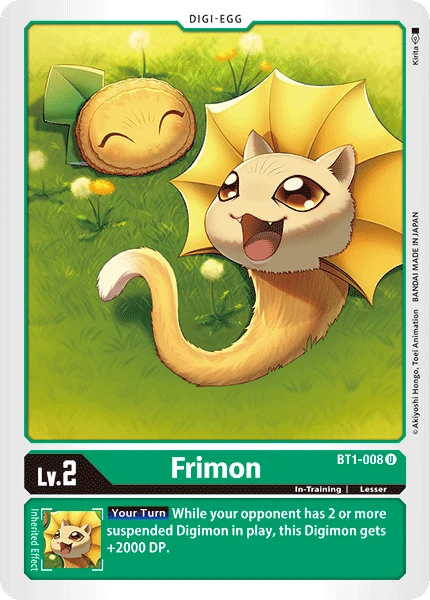 Digimon Kartenspiel Sammelkarte BT1-008 Frimon