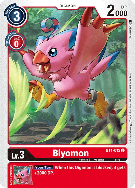 Digimon Kartenspiel Sammelkarte BT1-012 Biyomon