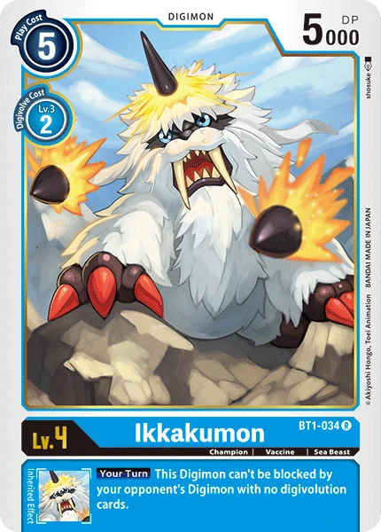 Digimon Kartenspiel Sammelkarte BT1-034 Ikkakumon