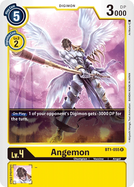 Digimon Kartenspiel Sammelkarte BT1-055 Angemon