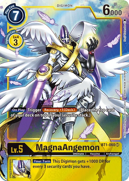 Digimon Kartenspiel Sammelkarte BT1-060 MagnaAngemon alternatives Artwork 1