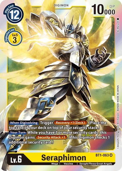 Digimon Kartenspiel Sammelkarte BT1-063 Seraphimon
