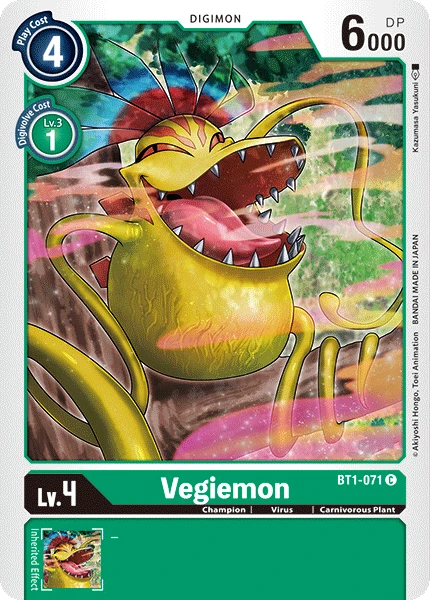 Digimon Kartenspiel Sammelkarte BT1-071 Vegiemon