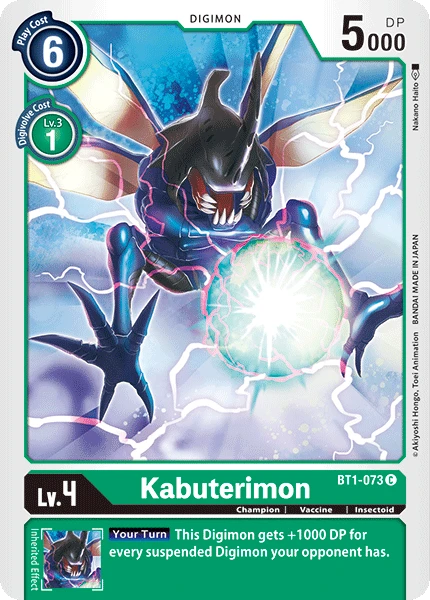 Digimon Kartenspiel Sammelkarte BT1-073 Kabuterimon