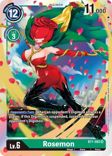 Digimon Kartenspiel Sammelkarte BT1-082 Rosemon