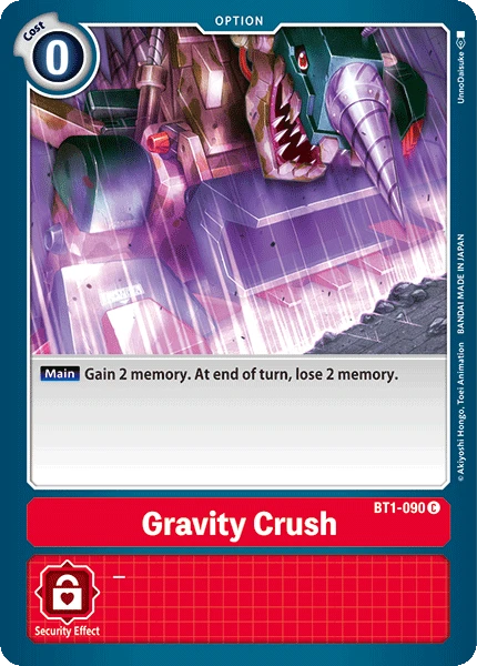 Digimon Kartenspiel Sammelkarte BT1-090 Gravity Crush