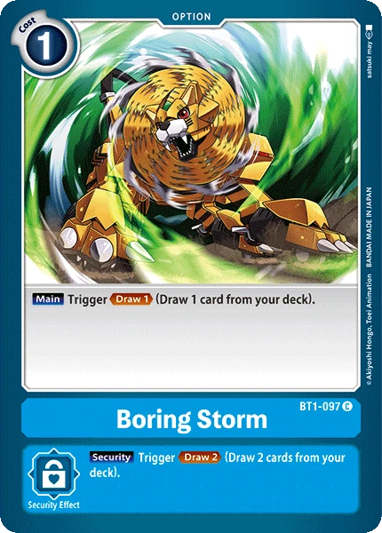 Digimon Kartenspiel Sammelkarte BT1-097 Boring Storm