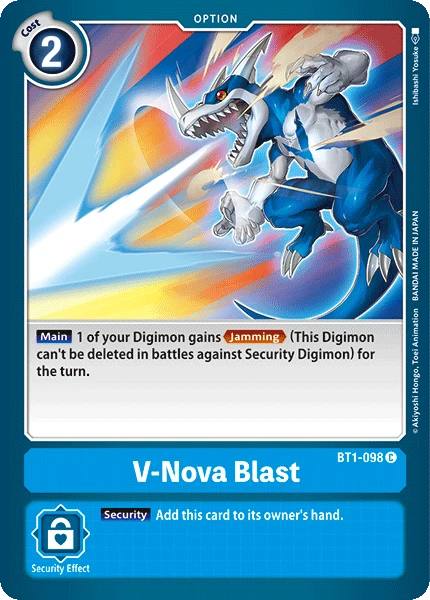 Digimon Kartenspiel Sammelkarte BT1-098 V-Nova Blast