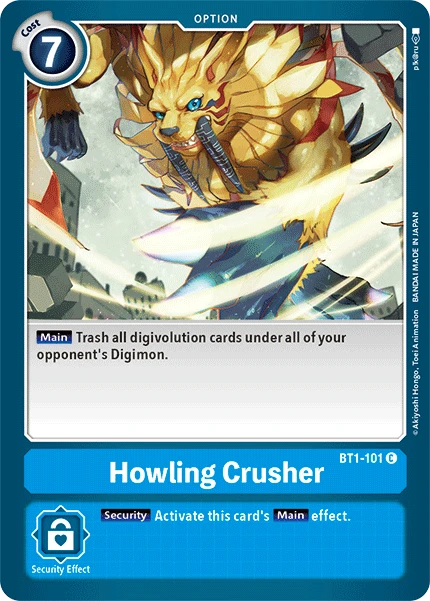 Digimon Kartenspiel Sammelkarte BT1-101 Howling Crusher