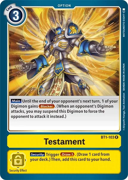 Digimon Kartenspiel Sammelkarte BT1-103 Testament