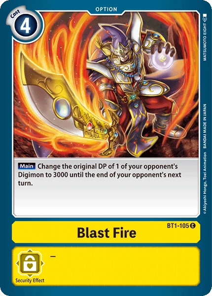 Digimon Kartenspiel Sammelkarte BT1-105 Blast Fire