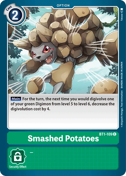 Digimon Kartenspiel Sammelkarte BT1-109 Smashed Potatoes