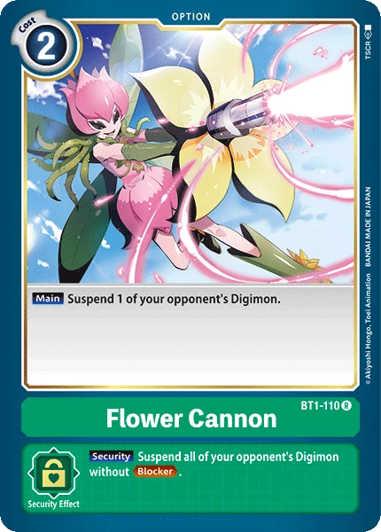 Digimon Kartenspiel Sammelkarte BT1-110 Flower Cannon