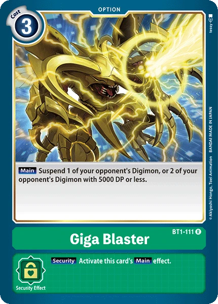 Digimon Kartenspiel Sammelkarte BT1-111 Giga Blaster