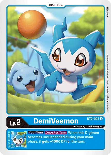 Digimon Kartenspiel Sammelkarte BT2-002 DemiVeemon