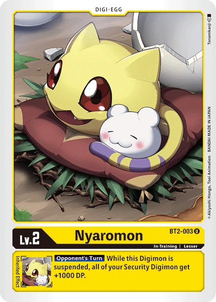 Digimon Kartenspiel Sammelkarte BT2-003 Nyaromon