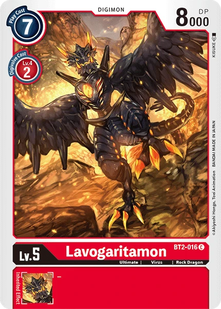 Digimon Kartenspiel Sammelkarte BT2-016 Lavogaritamon