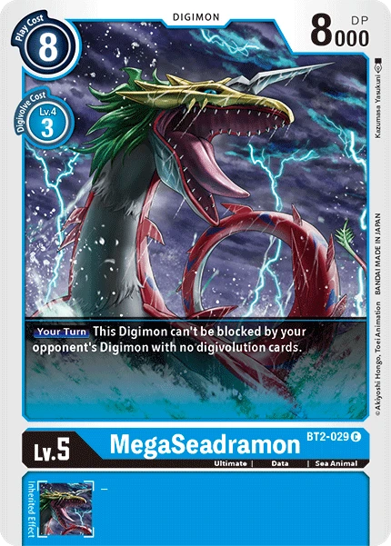 Digimon Kartenspiel Sammelkarte BT2-029 MegaSeadramon