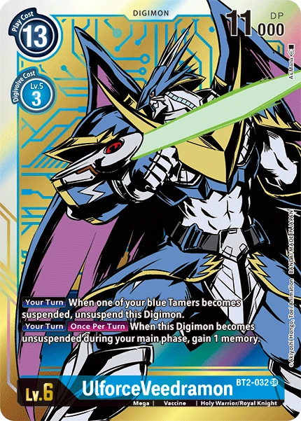 Digimon Kartenspiel Sammelkarte BT2-032 UlforceVeedramon alternatives Artwork 1