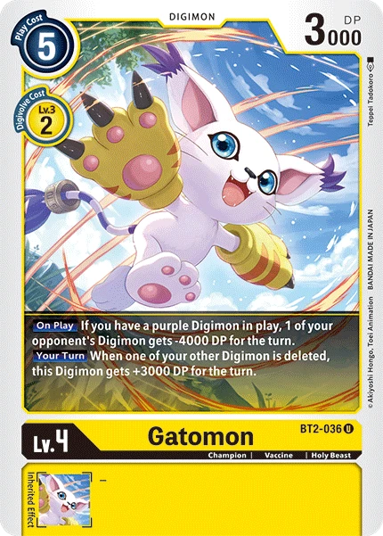 Digimon Kartenspiel Sammelkarte BT2-036 Gatomon