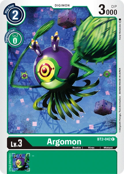 Digimon Kartenspiel Sammelkarte BT2-042 Argomon
