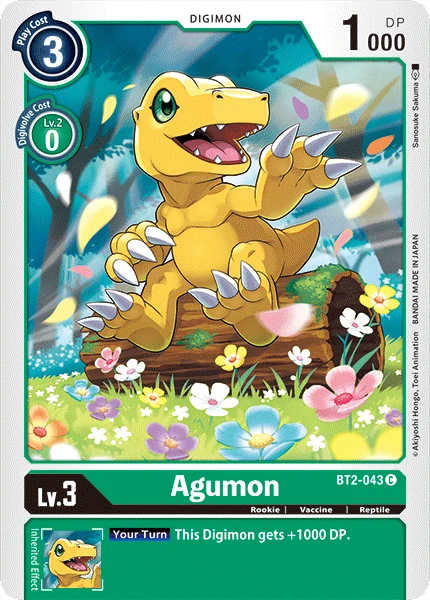 Digimon Kartenspiel Sammelkarte BT2-043 Agumon
