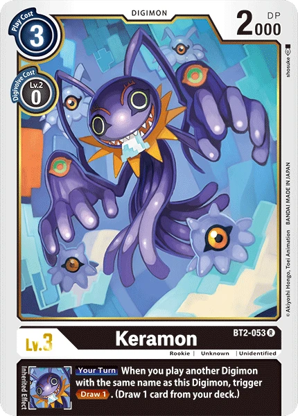 Digimon Kartenspiel Sammelkarte BT2-053 Keramon