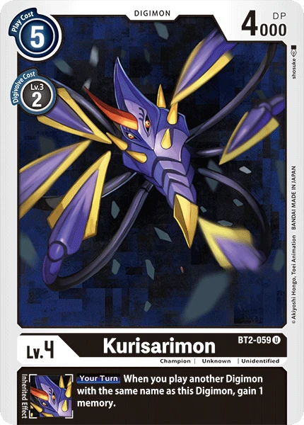 Digimon Kartenspiel Sammelkarte BT2-059 Kurisarimon