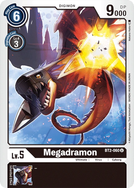 Digimon Kartenspiel Sammelkarte BT2-060 Megadramon