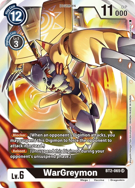Digimon Kartenspiel Sammelkarte BT2-065 WarGreymon