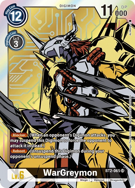 Digimon Kartenspiel Sammelkarte BT2-065 WarGreymon alternatives Artwork 1