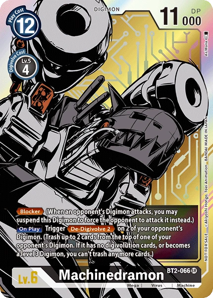 Digimon Kartenspiel Sammelkarte BT2-066 Machinedramon alternatives Artwork 1