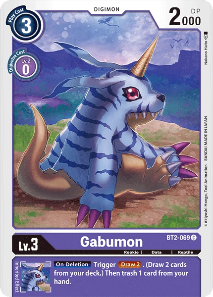 Digimon Kartenspiel Sammelkarte BT2-069 Gabumon