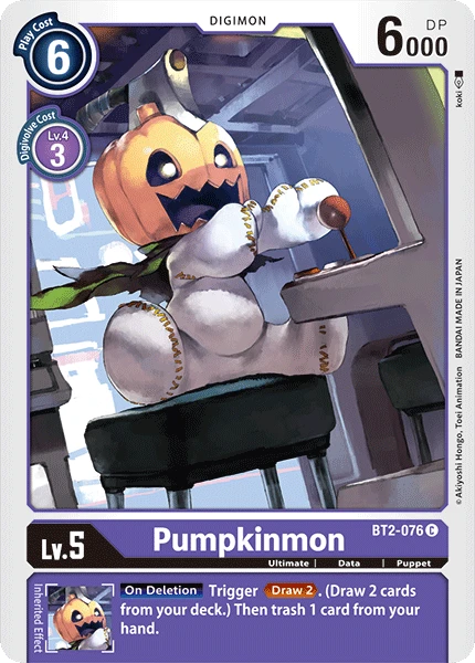 Digimon Kartenspiel Sammelkarte BT2-076 Pumpkinmon