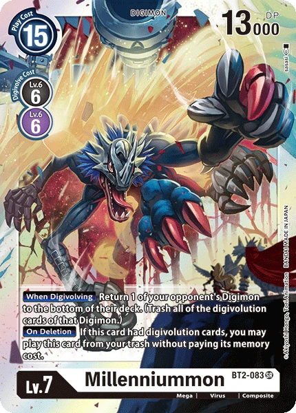 Digimon Kartenspiel Sammelkarte BT2-083 Millenniummon