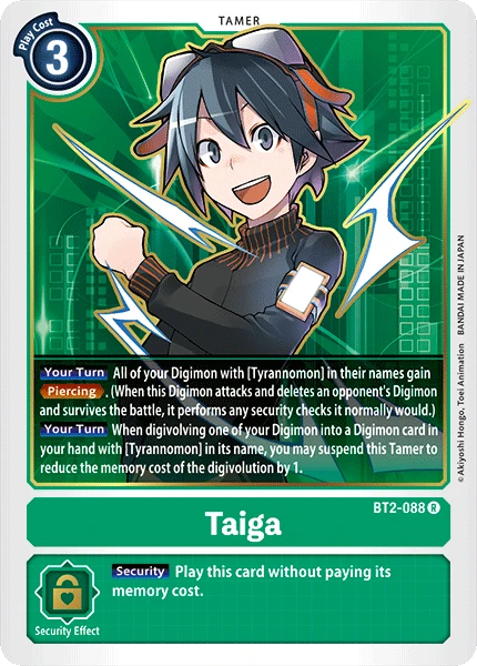 Digimon Kartenspiel Sammelkarte BT2-088 Taiga
