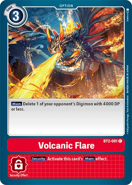 Digimon Kartenspiel Sammelkarte BT2-091 Volcanic Flare