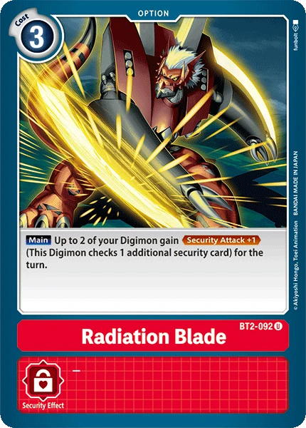 Digimon Kartenspiel Sammelkarte BT2-092 Radiation Blade