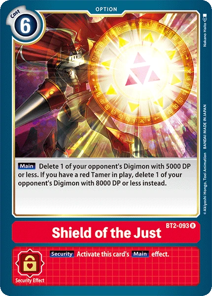 Digimon Kartenspiel Sammelkarte BT2-093 Shield of the Just