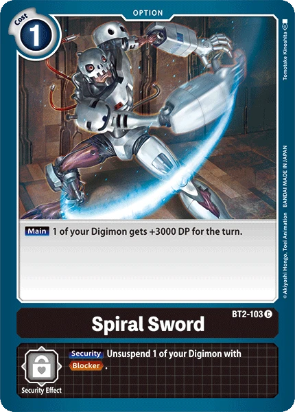 Digimon Kartenspiel Sammelkarte BT2-103 Spiral Sword