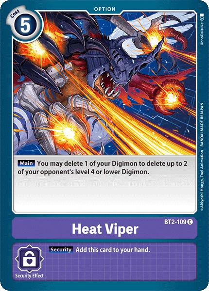 Digimon Kartenspiel Sammelkarte BT2-109 Heat Viper