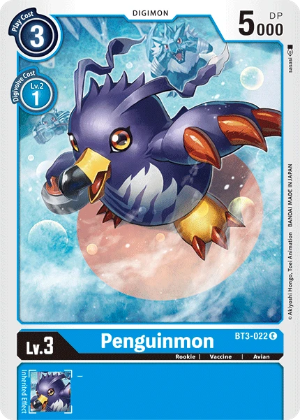 Digimon Kartenspiel Sammelkarte BT3-022 Penguinmon