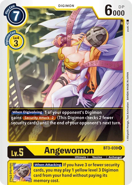 Digimon Kartenspiel Sammelkarte BT3-039 Angewomon