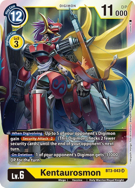 Digimon Kartenspiel Sammelkarte BT3-043 Kentaurosmon