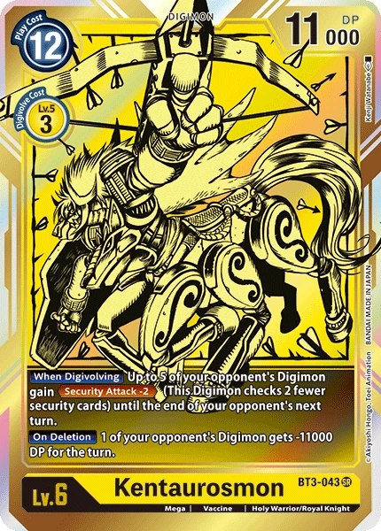 Digimon Kartenspiel Sammelkarte BT3-043 Kentaurosmon alternatives Artwork 1