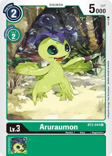 Digimon Kartenspiel Sammelkarte BT3-044 Aruraumon