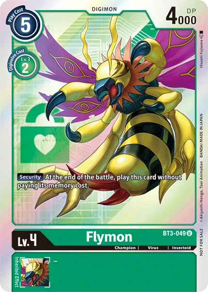 Digimon Kartenspiel Sammelkarte BT3-049 Flymon alternatives Artwork 1