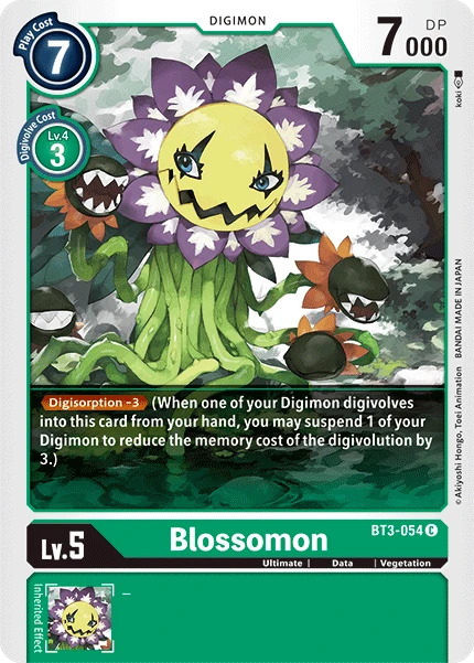 Digimon Kartenspiel Sammelkarte BT3-054 Blossomon