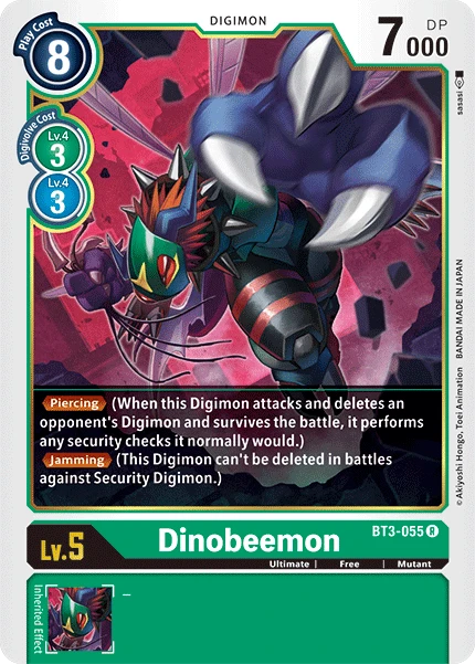 Digimon Kartenspiel Sammelkarte BT3-055 Dinobeemon