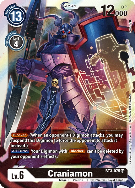 Digimon Kartenspiel Sammelkarte BT3-075 Craniamon